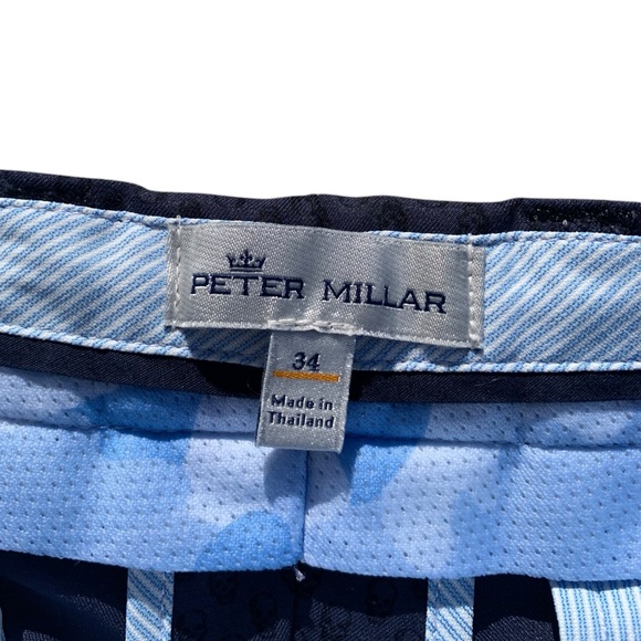 Peter Millar Carrboro Performance Golf Skull Shorts Navy Blue Size 34 - Picture 7 of 7